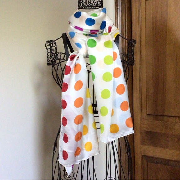 Beautiful handmade silk scarf, new, 68”x24” - Picture 6 of 7